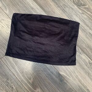 Urban Outfitters Black velvety Soft Tube Top halter vamp witchy goth Sz small
